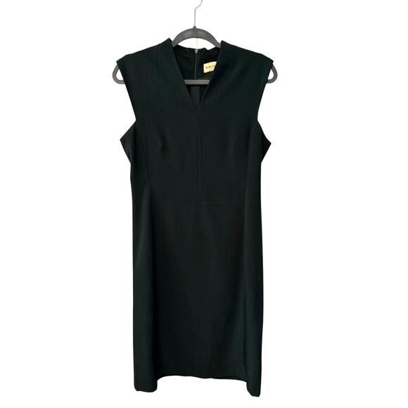MM Lafleur Size 10 Aditi Sleeveless Shift Dress Pencil Workwear Dark Green Pine - Picture 2 of 10